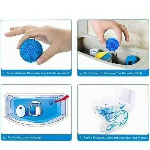 Blue Bubble™ Automatic Toilet & Bathroom Cleaner Tablets | Self-Cleaning Flush | Pack of 10/20/30