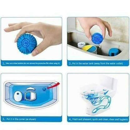 Blue Bubble™ Automatic Toilet & Bathroom Cleaner Tablets | Self-Cleaning Flush | Pack of 10/20/30